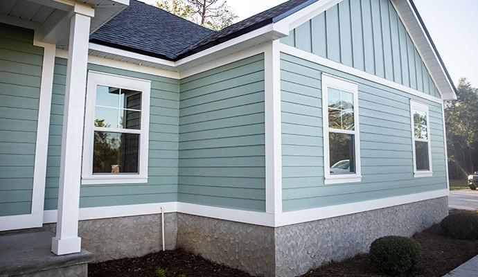 Installed vinyl siding