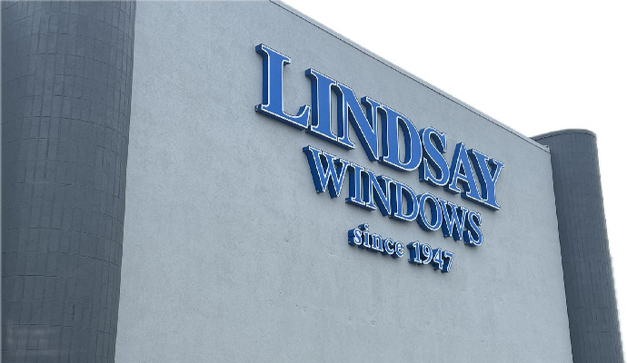 Lindsay window door store front view