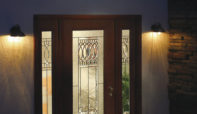 Installed steel entry doors