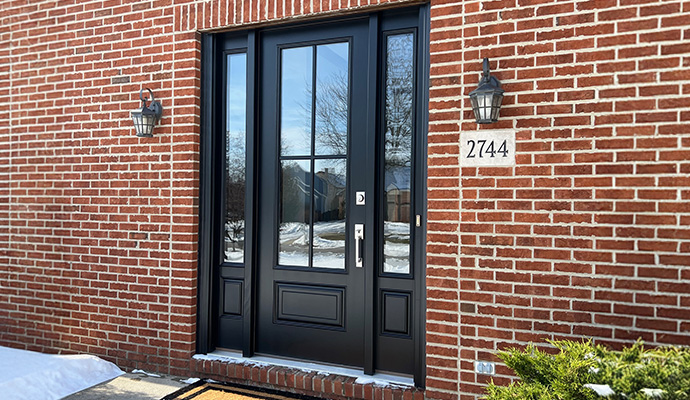 Installed entry door