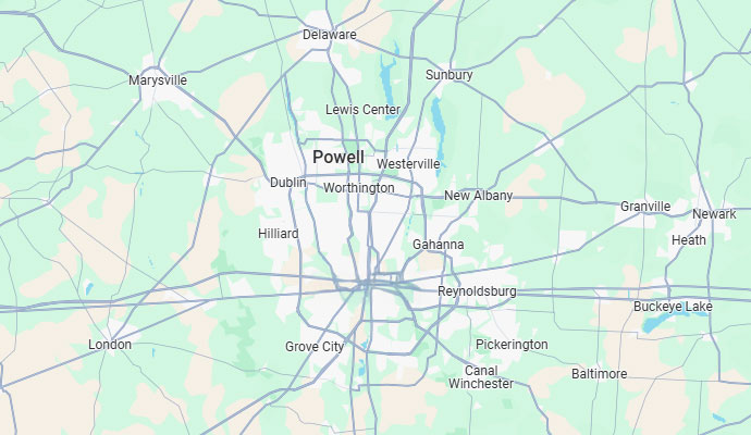 The Freedom Window Service Area Map