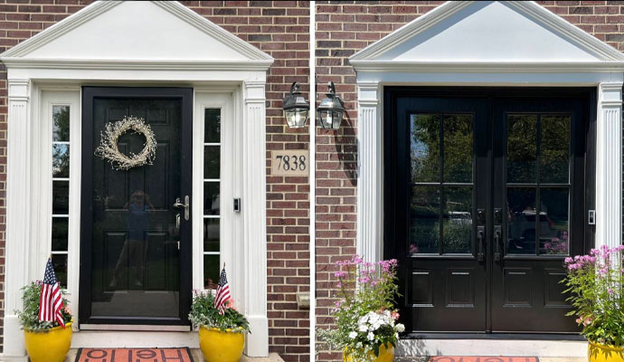 Installed entry doors
